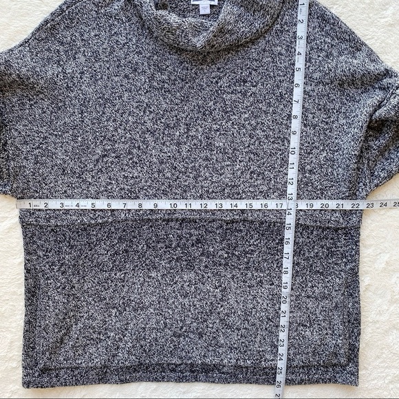 J Jill pure Jill cashmere modal oversized kimono poncho sweater medium black - Picture 5 of 7